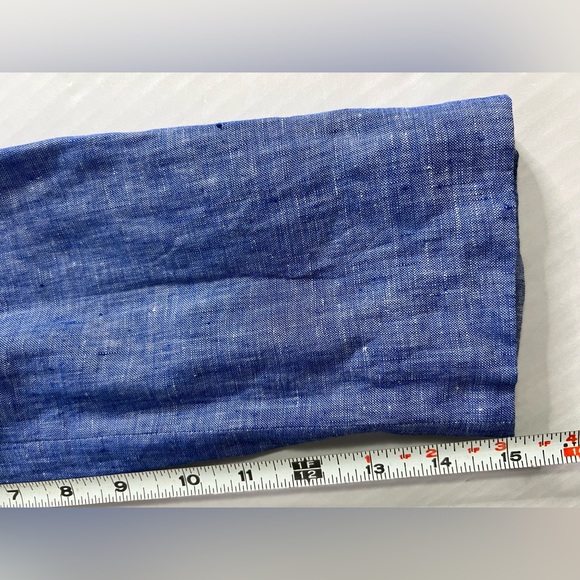 J Crew Size 4 Chambray Schoolboy Blazer Blue Linen. Size 8P label is incorrect. - Picture 12 of 12